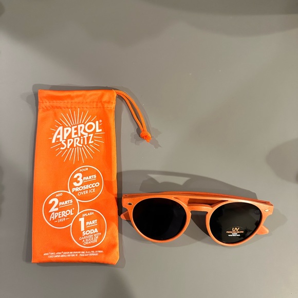 🆕Orange frame Unisex sunglasses UV protected Aperol Spritz - Picture 6 of 8